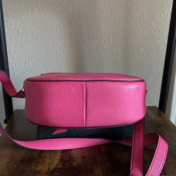 💗KATE SPADE NEW YORK 🌺Pebble Leather KNOT SADDLE BAG ~ Watermelon Pink🌷 - Picture 6 of 6